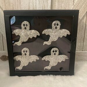 Tahari Rhinestone Ghost Napkin Rings Large